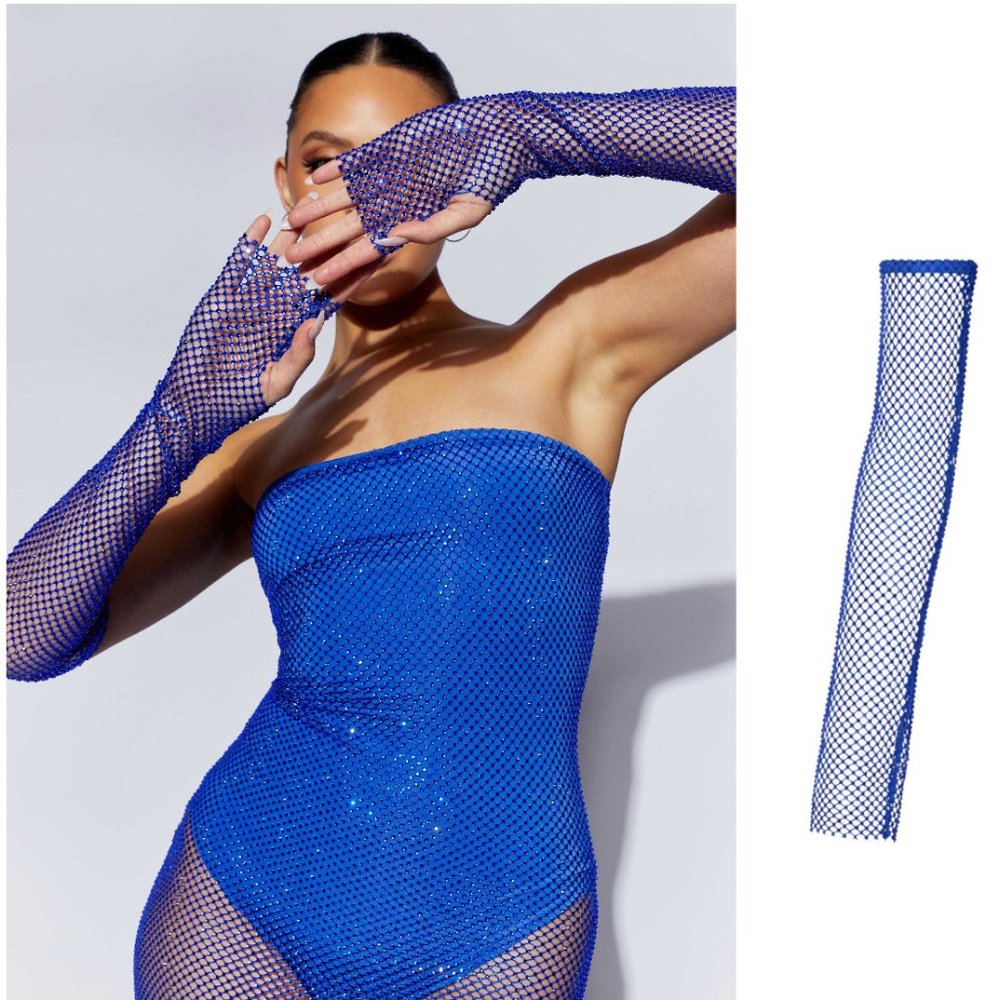 MESHKI- Tara Diamante Mesh Gloves